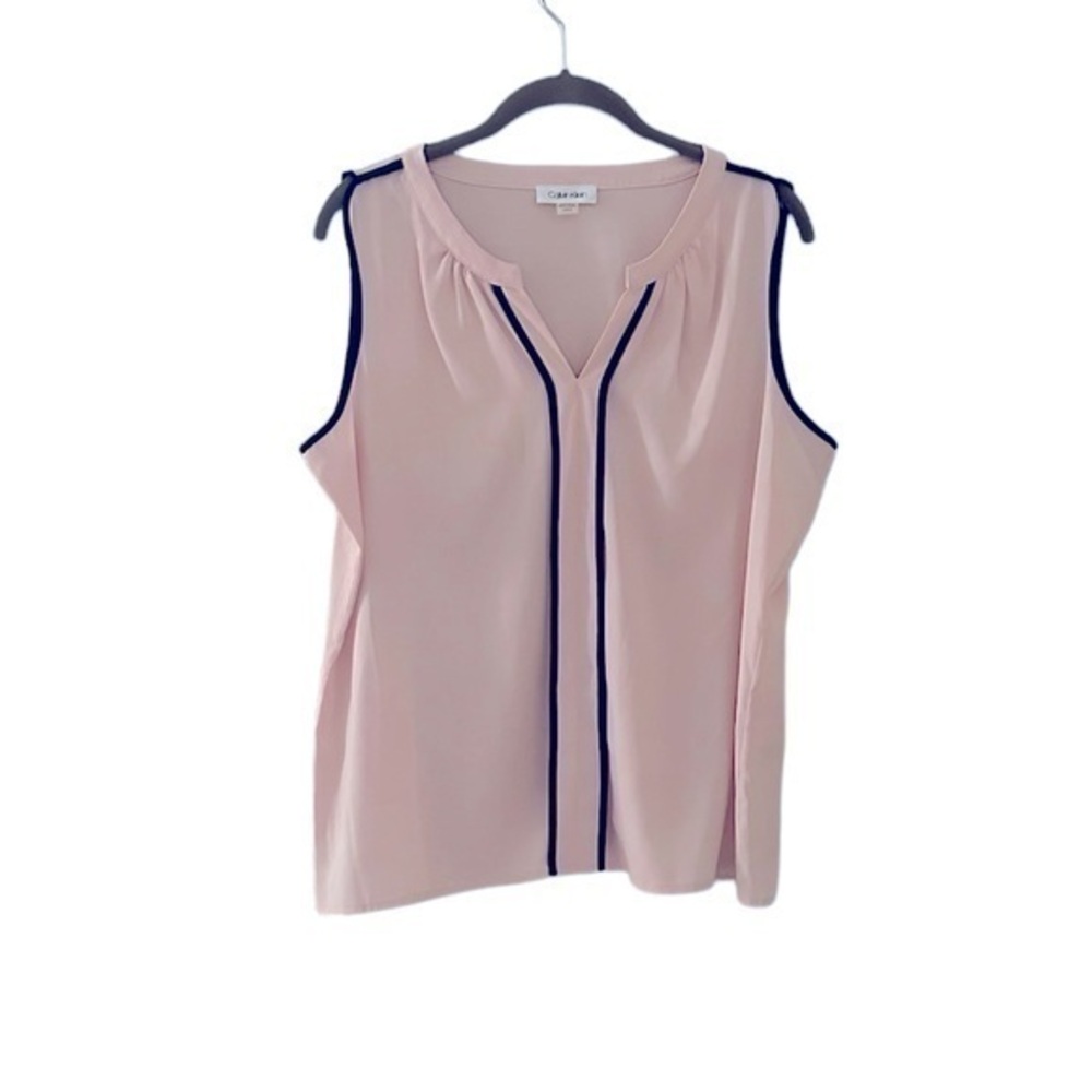 Calvin Klein Champagne Colored Sleeveless Blouse